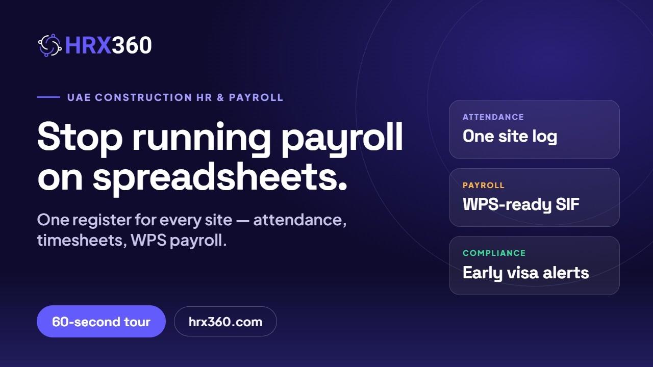 HR & Payroll Software for Construction Companies in UAE